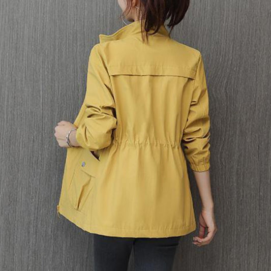 Damen Übergangsjacke Stehkragen Damenmantel - IdealeKleiden