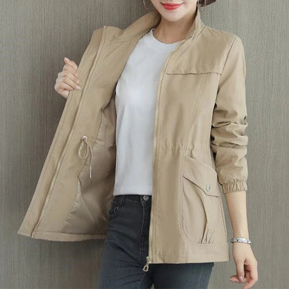 Damen Übergangsjacke Stehkragen Damenmantel