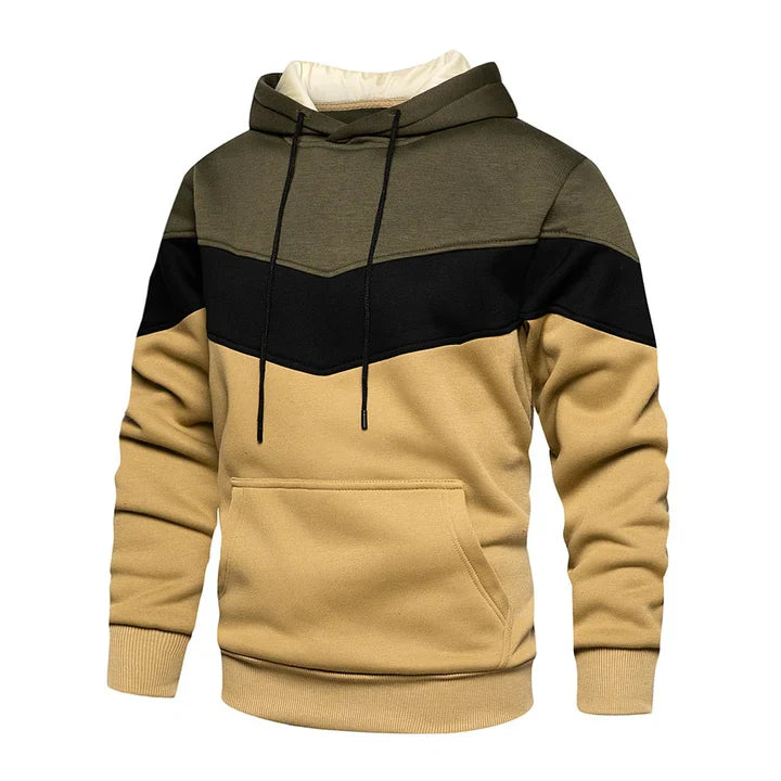 Herren Kapuzenpullover Querstreifen modern
