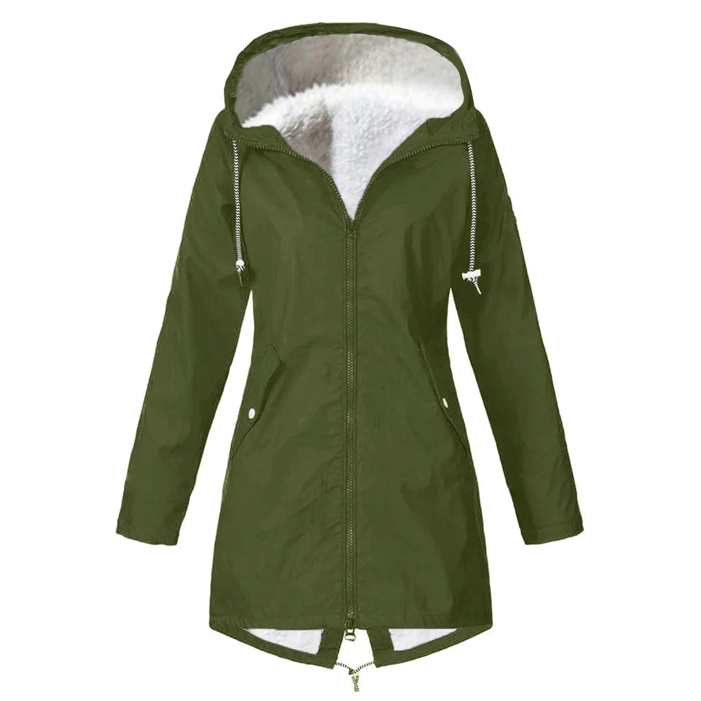Wasserdichte Fleece-Jacke Damen Warm und Bequem Herbst Winter