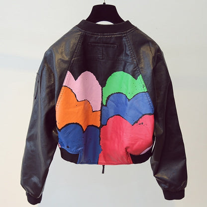 Trendige Play Too Hard Lederjacke - IdealeKleiden