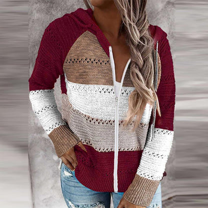 Lässiger Strickpullover mit Kapuze Modern und Bequem