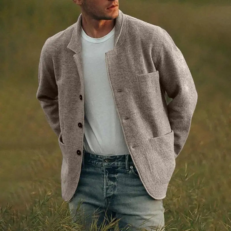 Herren Cardigan Slim Fit Tailliert