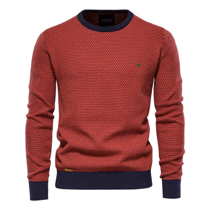 Herrenkleidung Rundhals Pullover Casual