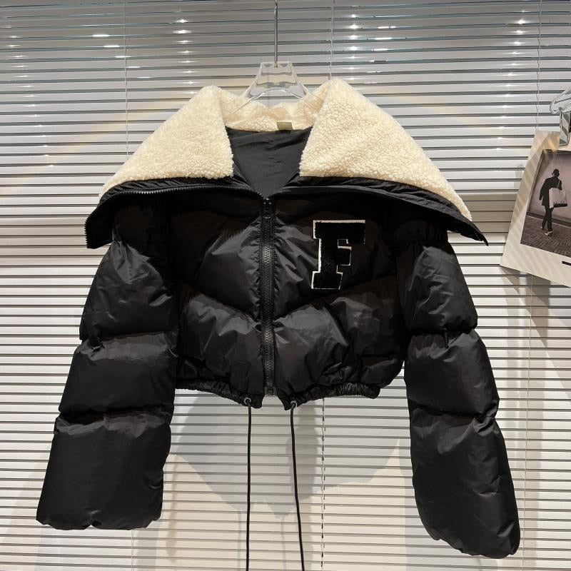 Retro Parka Cropjacke Frauen