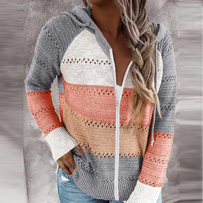 Stylische Hoodie Weste Damen