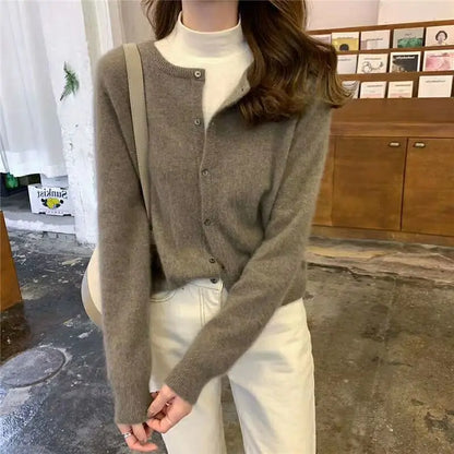Kuschelige Strickjacke Offen Vorne Damen