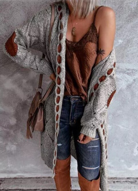 Stylische Damenhoodie Lang