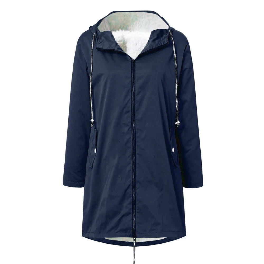 Wasserdichte Fleece-Jacke Damen Warm und Bequem Herbst Winter