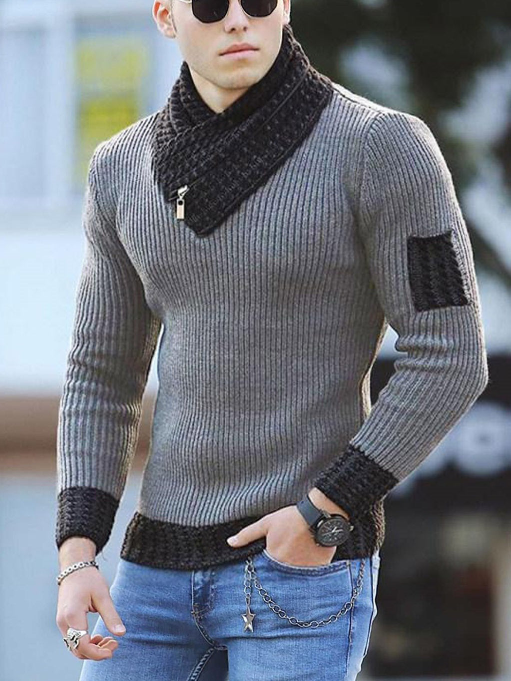 Herren Pullover Modern Stylish