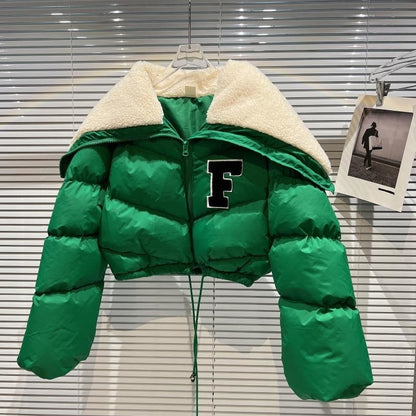 Retro Parka Cropjacke Frauen