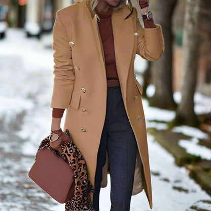 Eleganter Trenchcoat Lang Damen Klassisch - IdealeKleiden