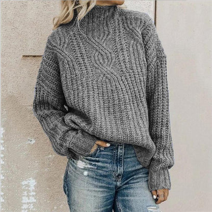 Weiche Frauenpullover Kabelstrick Design