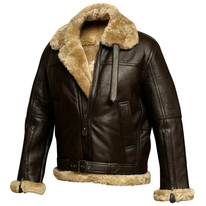 Lederjacke Herren BomberStyle Elegante Optik