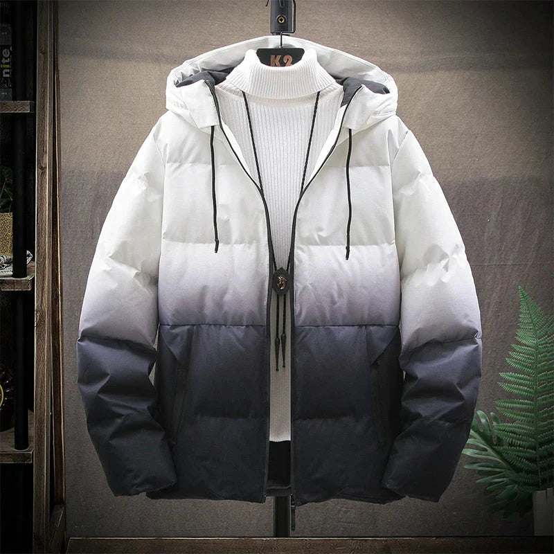 Wasserdichte Winterjacke Farbverlauf Design - IdealeKleiden