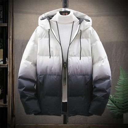 Wasserdichte Winterjacke Farbverlauf Design - IdealeKleiden