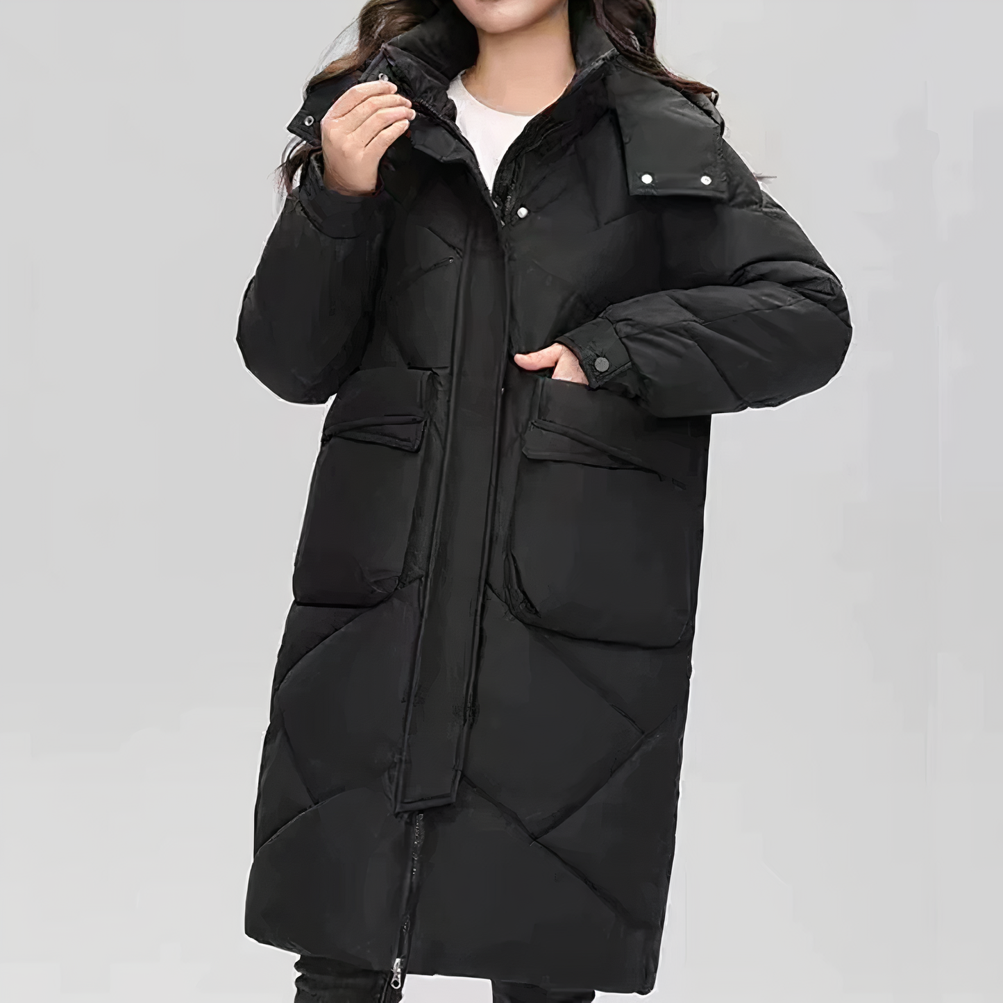 Winterjacke Damen Lang Daunen gefüttert