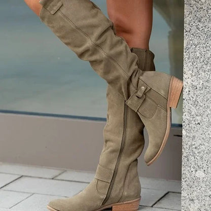Stylish Lederstiefel Damen Premium Qualität