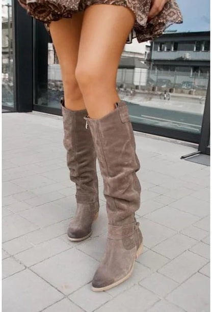 Stylish Lederstiefel Damen Premium Qualität