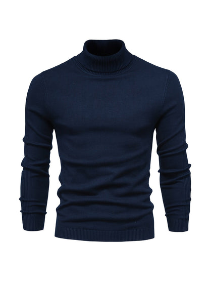 Herren Rollkragenpullover Merinowolle Modern Warm