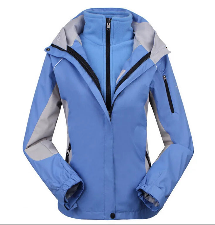 Damen Outdoorjacke Wasserdicht Winddicht Schwarz