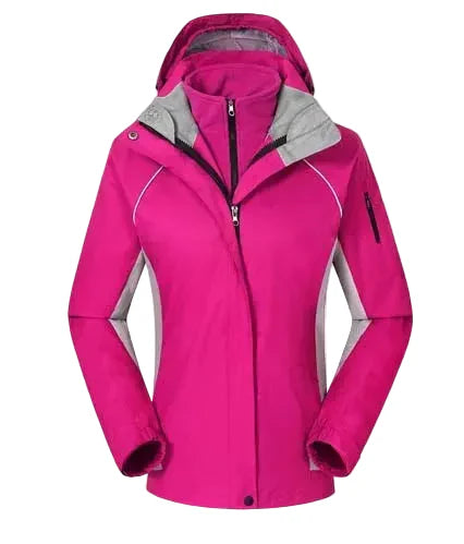Damen Outdoorjacke Wasserdicht Winddicht Schwarz