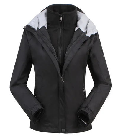 Damen Outdoorjacke Wasserdicht Winddicht Schwarz