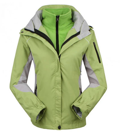 Damen Outdoorjacke Wasserdicht Winddicht Schwarz