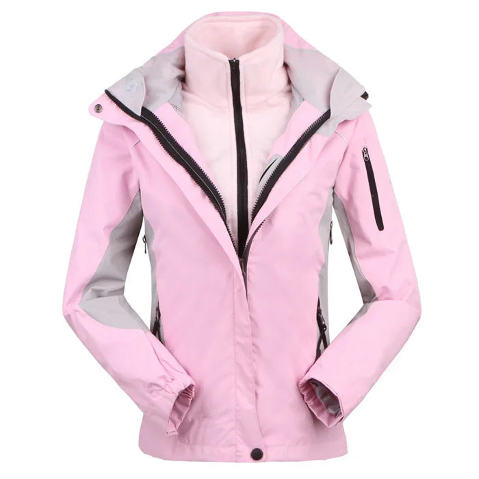 Damen Outdoorjacke Wasserdicht Winddicht Schwarz