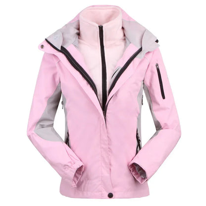 Damen Outdoorjacke Wasserdicht Winddicht Schwarz
