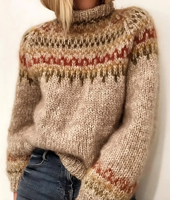 Weicher Rollkragenpullover Damen Isländische Wolle - IdealeKleiden