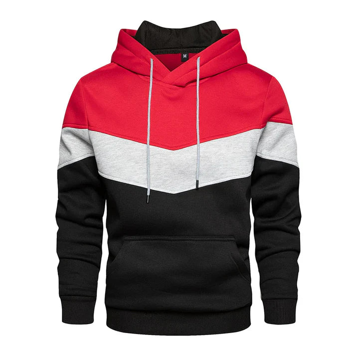 Herren Kapuzenpullover Querstreifen modern