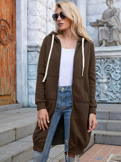 Stylish Sweatjacke Damen Lang - IdealeKleiden