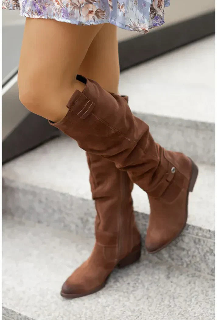 Kniehohe Stiefel Einfarbig Regenstiefel