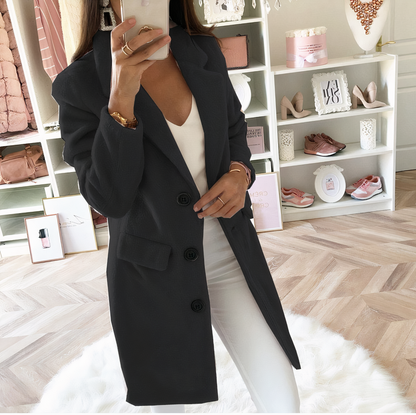Elegante Damenmantel Lange Stylische Jacke