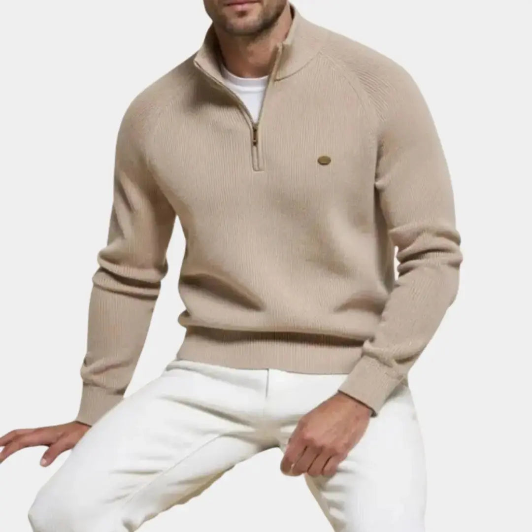 Herren Pullover Viertel Reißverschluss Modern