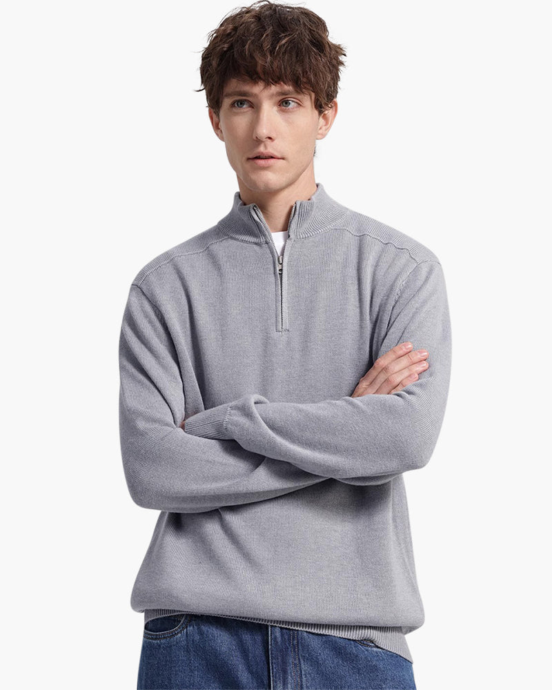 Merinowolle Pullover Damen Reißverschluss - IdealeKleiden