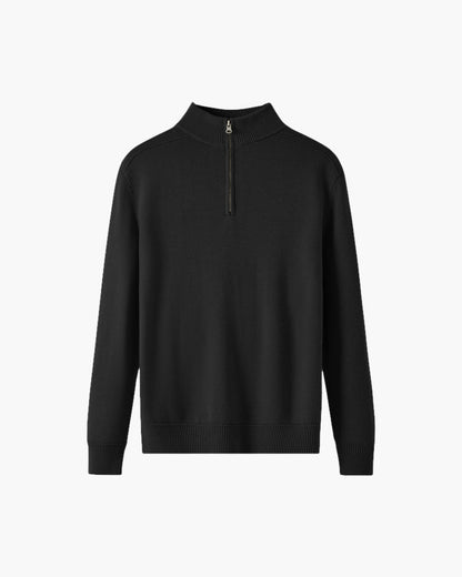 Merinowolle Pullover Damen Reißverschluss