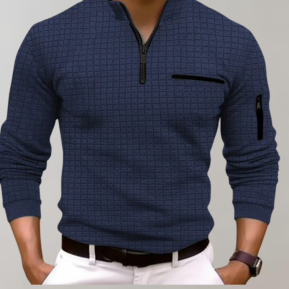 Herren Halbzipfel Pullover Modern Sportlich