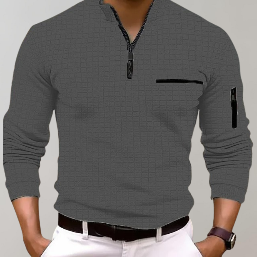 Herren Halbzipfel Pullover Modern Sportlich