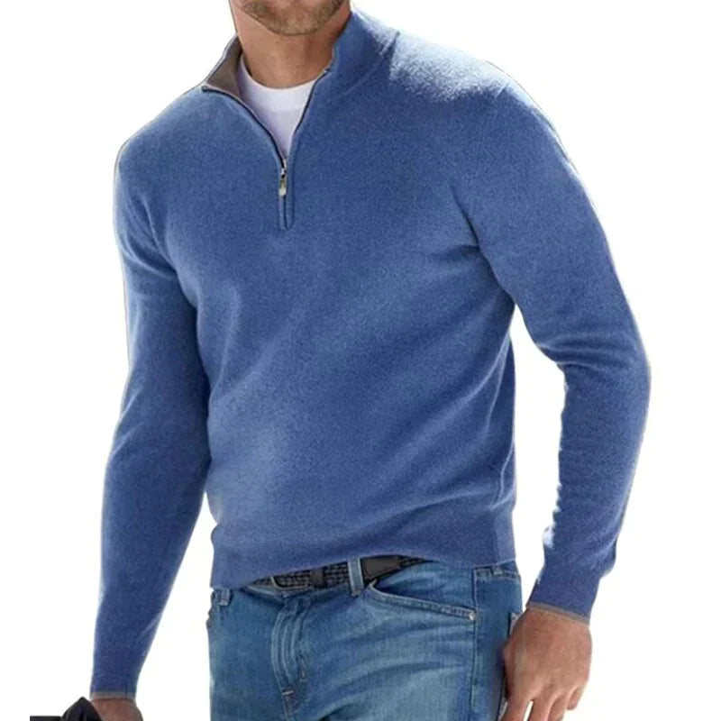 Herren Pullover Warm Langarm Strick