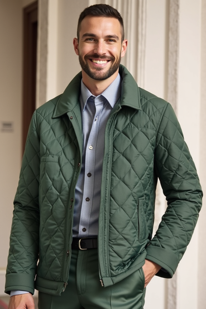 Herren Steppjacke Neutral Elegant - IdealeKleiden