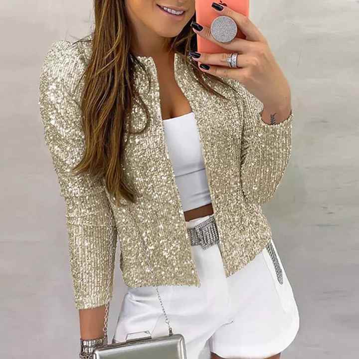 Glamour Blazer Pailletten Elegant