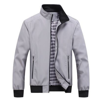 Herren Outdoor Jacke Leicht Winddicht Reißverschluss