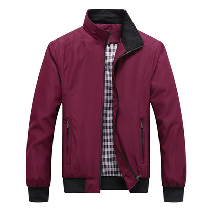 Herren Outdoor Jacke Leicht Winddicht Reißverschluss