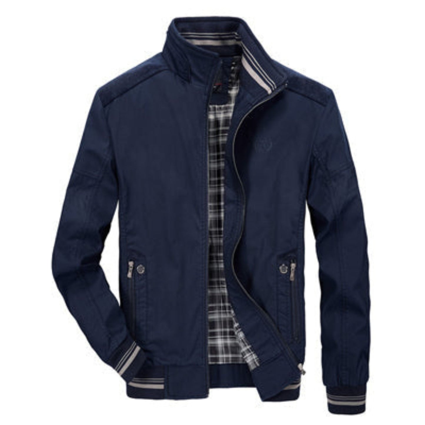 Herren Bomberjacke Winddicht Zip Up Sportlich
