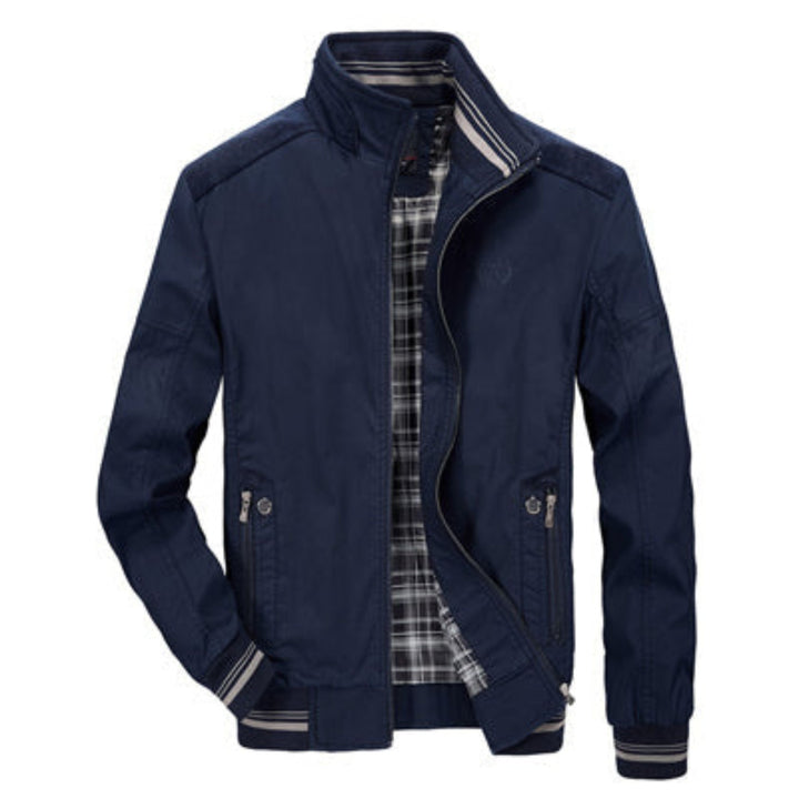 Herren Bomberjacke Winddicht Zip Up Sportlich