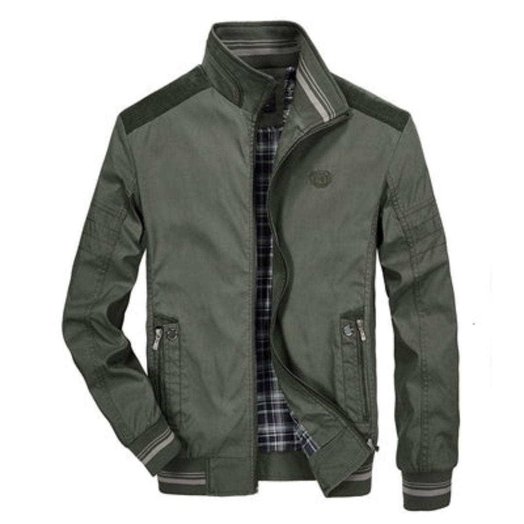 Herren Bomberjacke Winddicht Zip Up Sportlich - IdealeKleiden