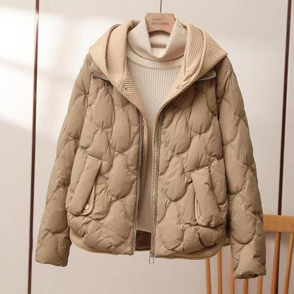 Weiche Pufferjacke Damen Seide Fütterung