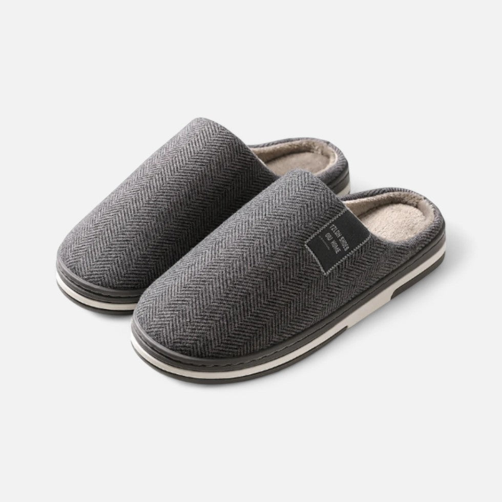 Herren Hausschuhe Warm Winter Tweed